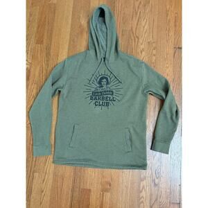 Little Debbie Barbell Club Hoodie Green Sherpa Lined Sweatshirt Men’s Size Large